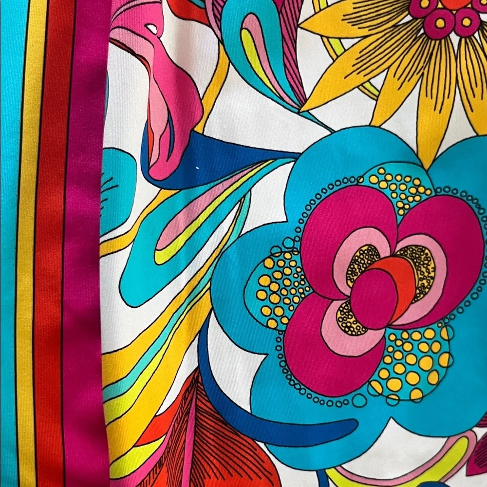 Trina Turk Colorful Floral Wide Leg Pants - Picture 4 of 5
